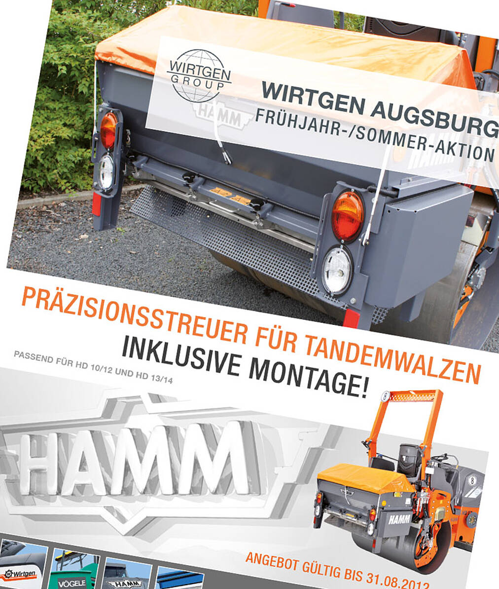 Anzeigen und Produktflyer Wirtgen Aktionsfolder