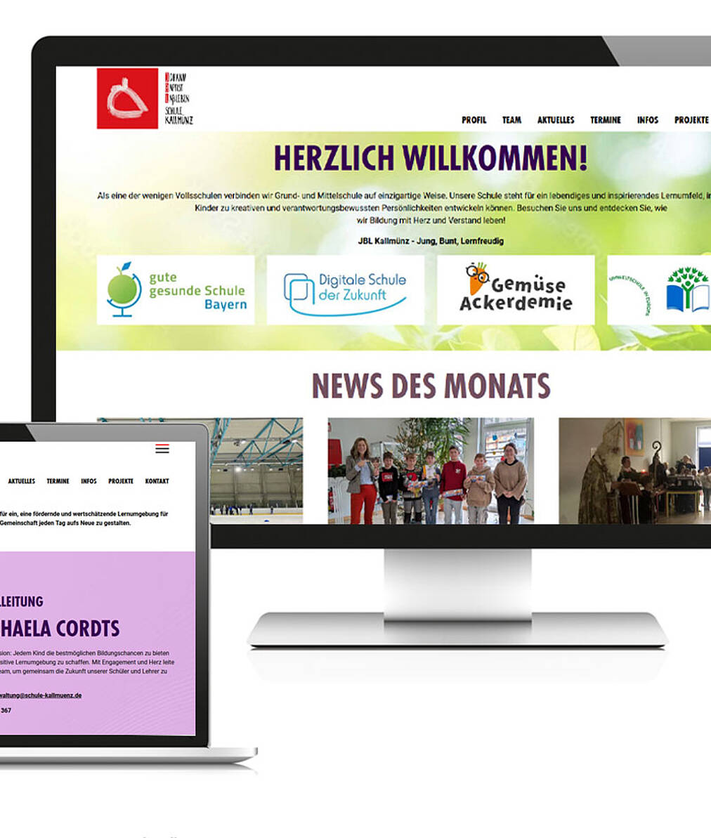 Beispiel Webdesign Schulen und Bildungsstätten Schule Kallmünz Homepage
