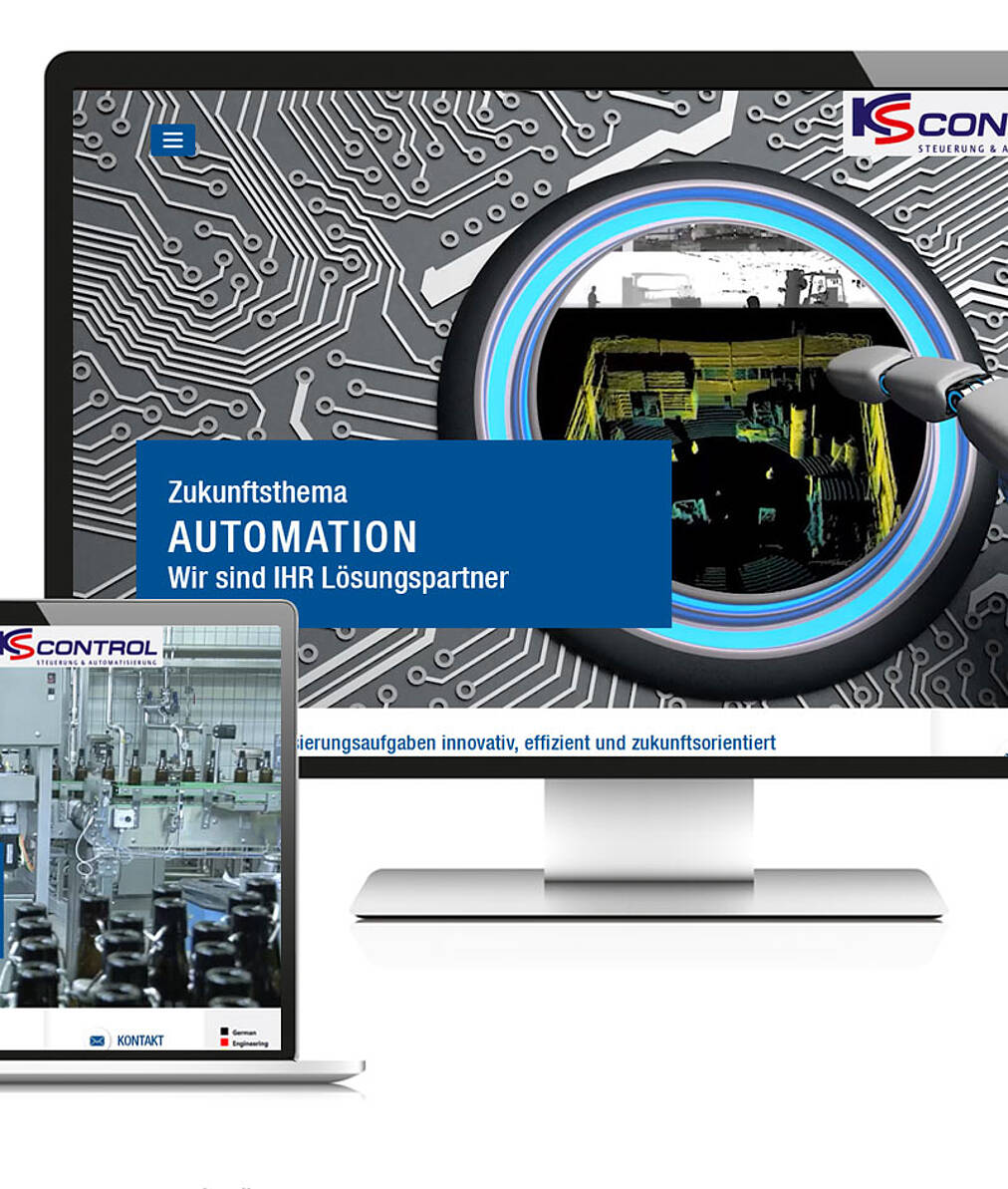 Beispiel Webdesign Kommunikations- und Steuerungstechik KS Control Homepage