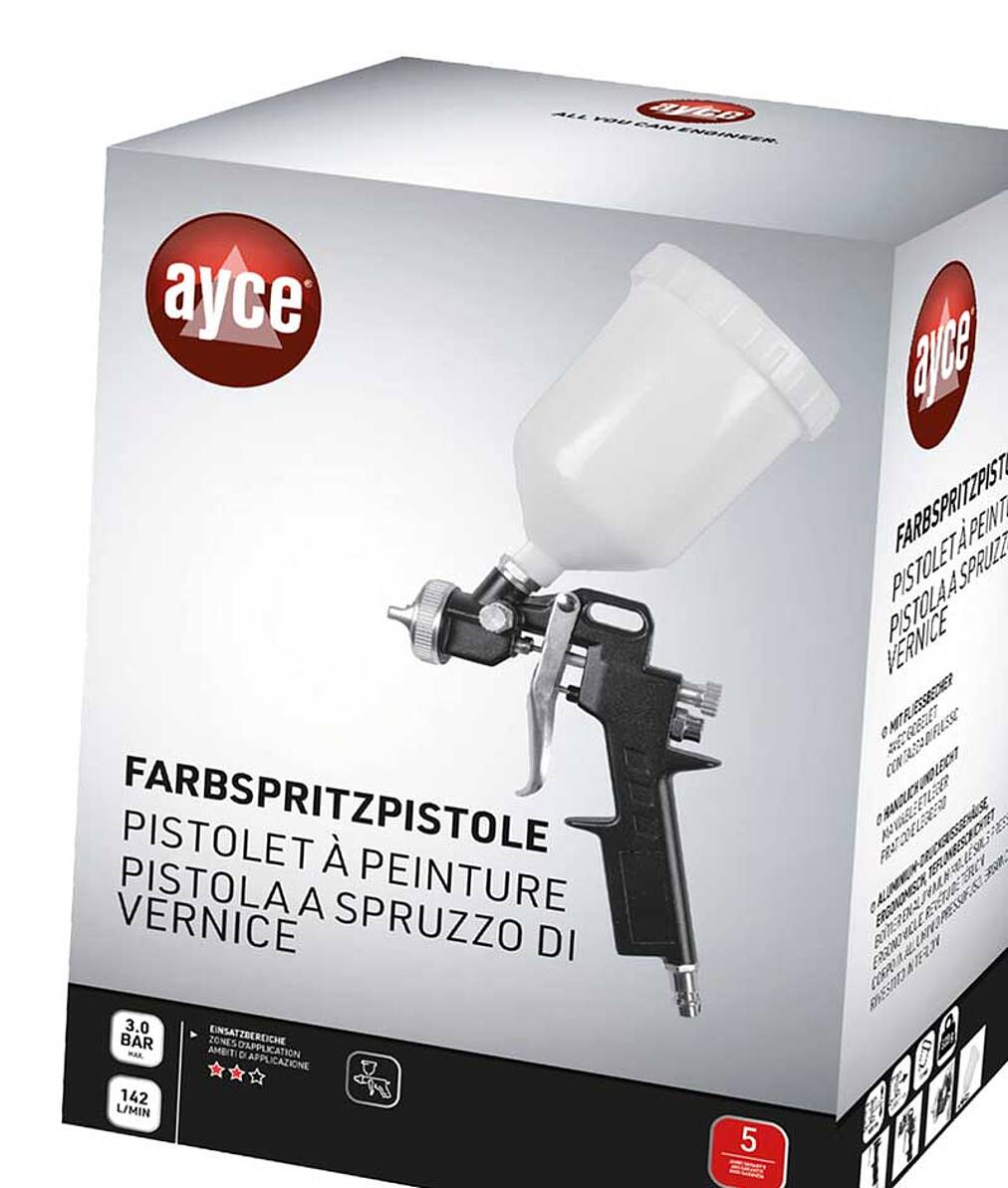 Verpackung Farbspritzpistole