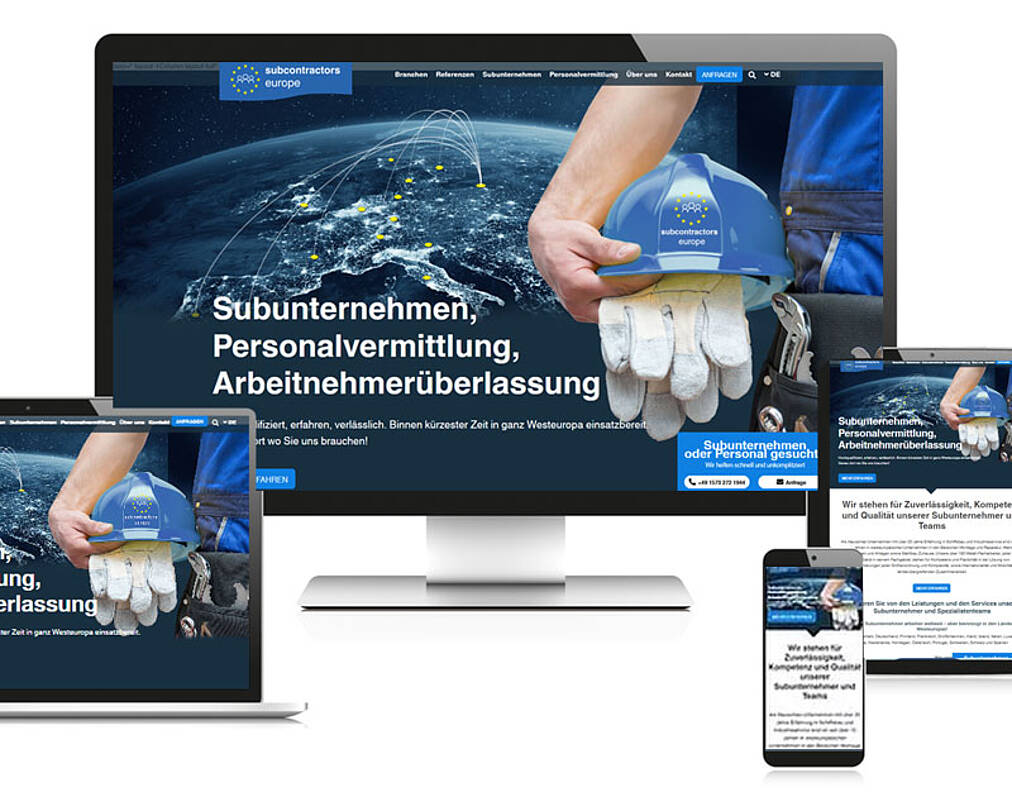 Beispiel Webdesign Personalvermittlung Personalvermittlung Homepage