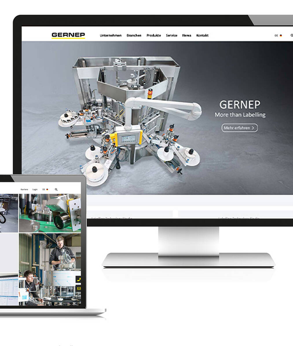 Beispiel Webdesign Maschinen- und Anlagenbau Gernep Homepage