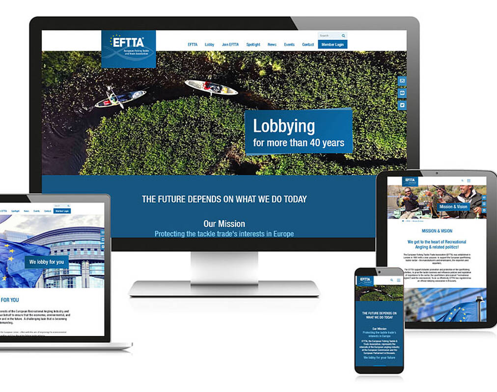 Beispiel Webdesign EU-Lobbyarbeit eftta Homepage