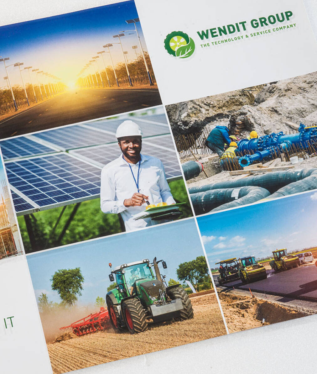 Imagebroschüren für Bau- und Energiebranche Imagebroschüre Industrieservice Afrika