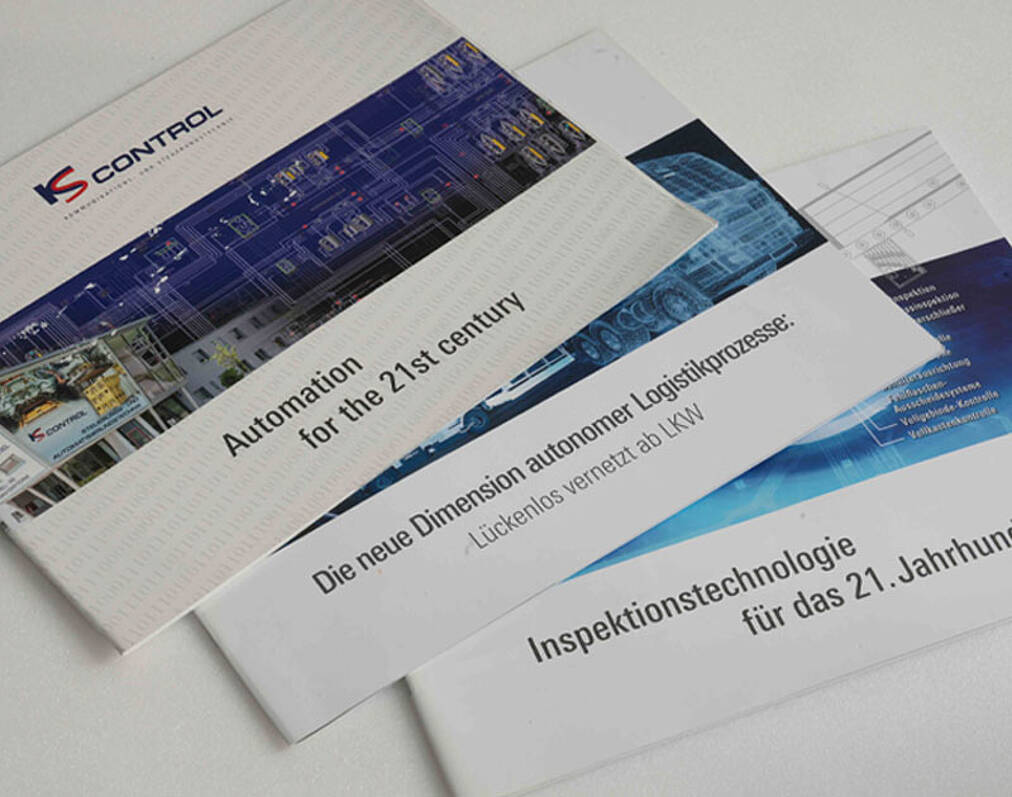 Broschüren für Automation- und Logistikbranche Bereichsbroschüre Automation und Steuerung