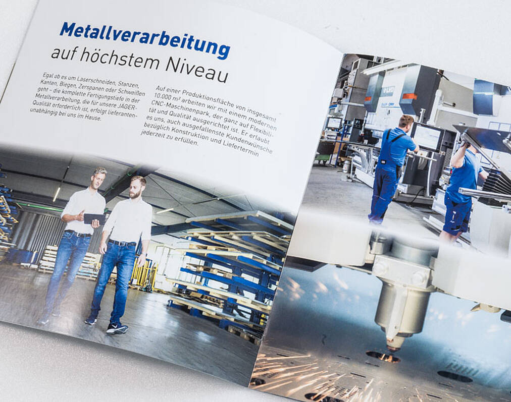 Imagebroschüren für Metallverarbeit Jäger Broschüre