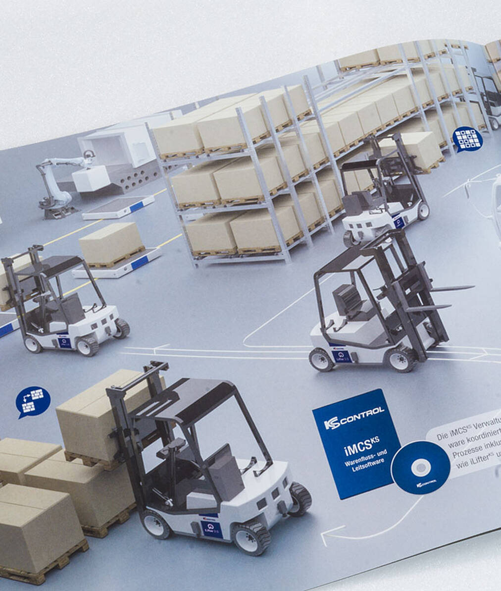 Imagebroschüren für Logistikbranche Autonome Gabelstapler