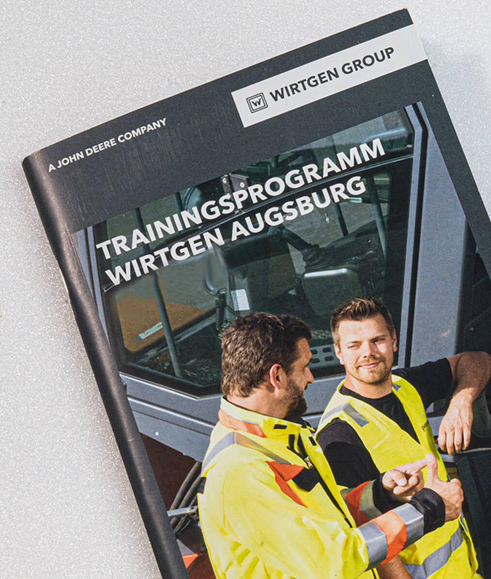 Schulungs- und Trainingsflyer Wirtgen Trainingsprogramm