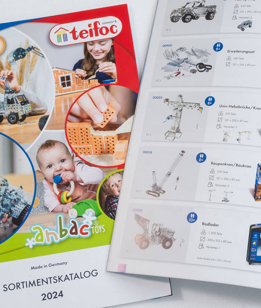 Produktkataloge für Spielwarenbranche Produktkatalog Teifoc Spielwaren